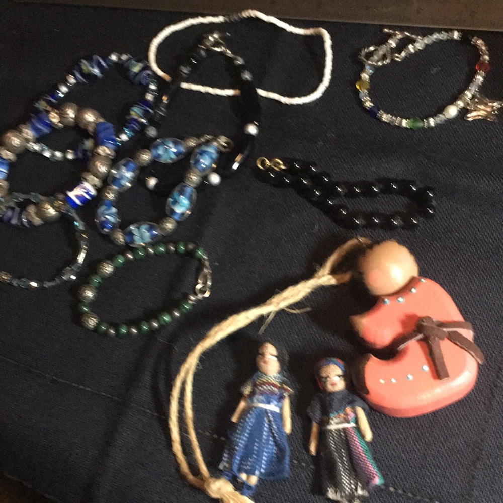 9 bracelets and a small handmade native set